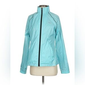 Everlast windbreaker jacket size M Turquoise front zipper, elastic cuff,pockets